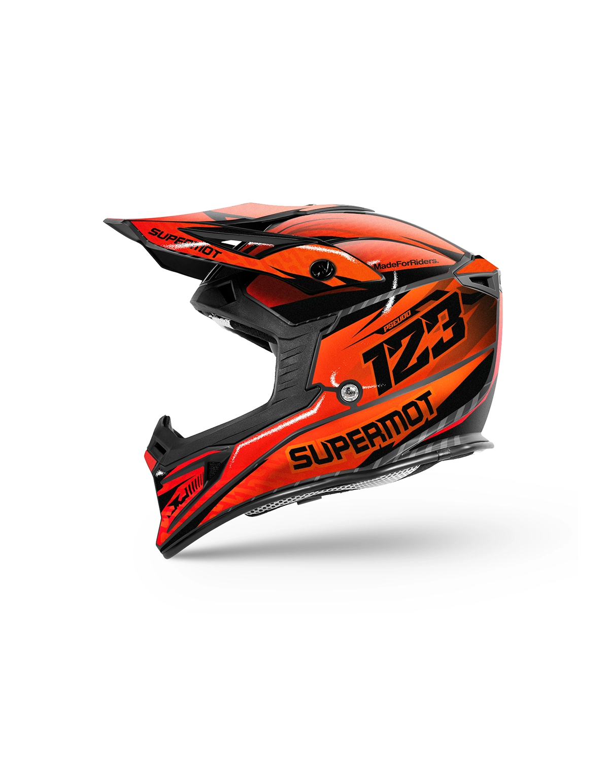 Kit Déco de Casque Personnalisé - RACE, Orange, photo 1