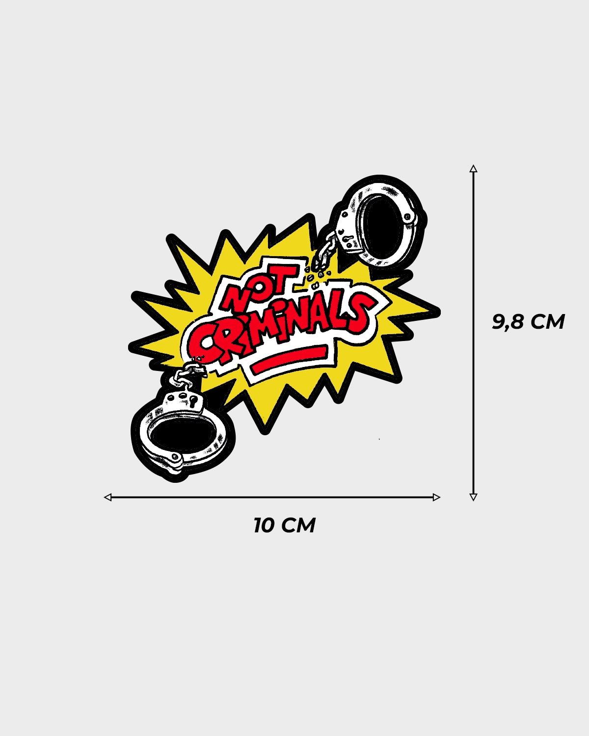 2 Stickers NOT CRIMINALS SUPERMOT, photo 2