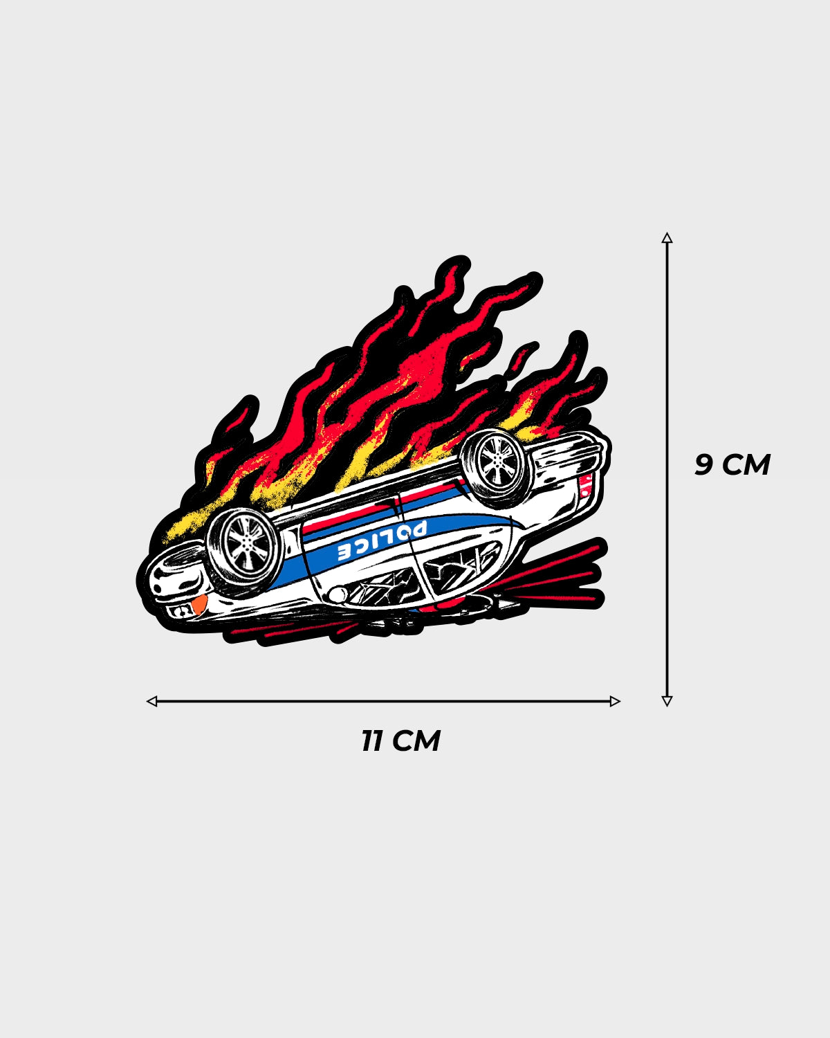 2 Stickers BURN CAR SUPERMOT, photo 2