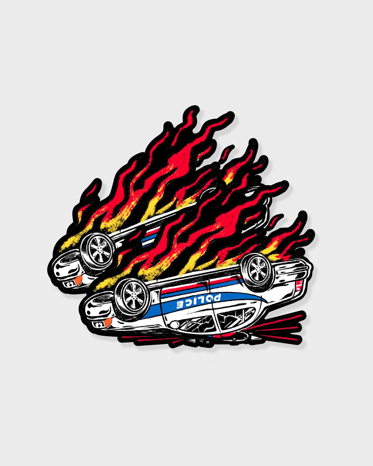 2 Stickers BURN CAR SUPERMOT, photo 1