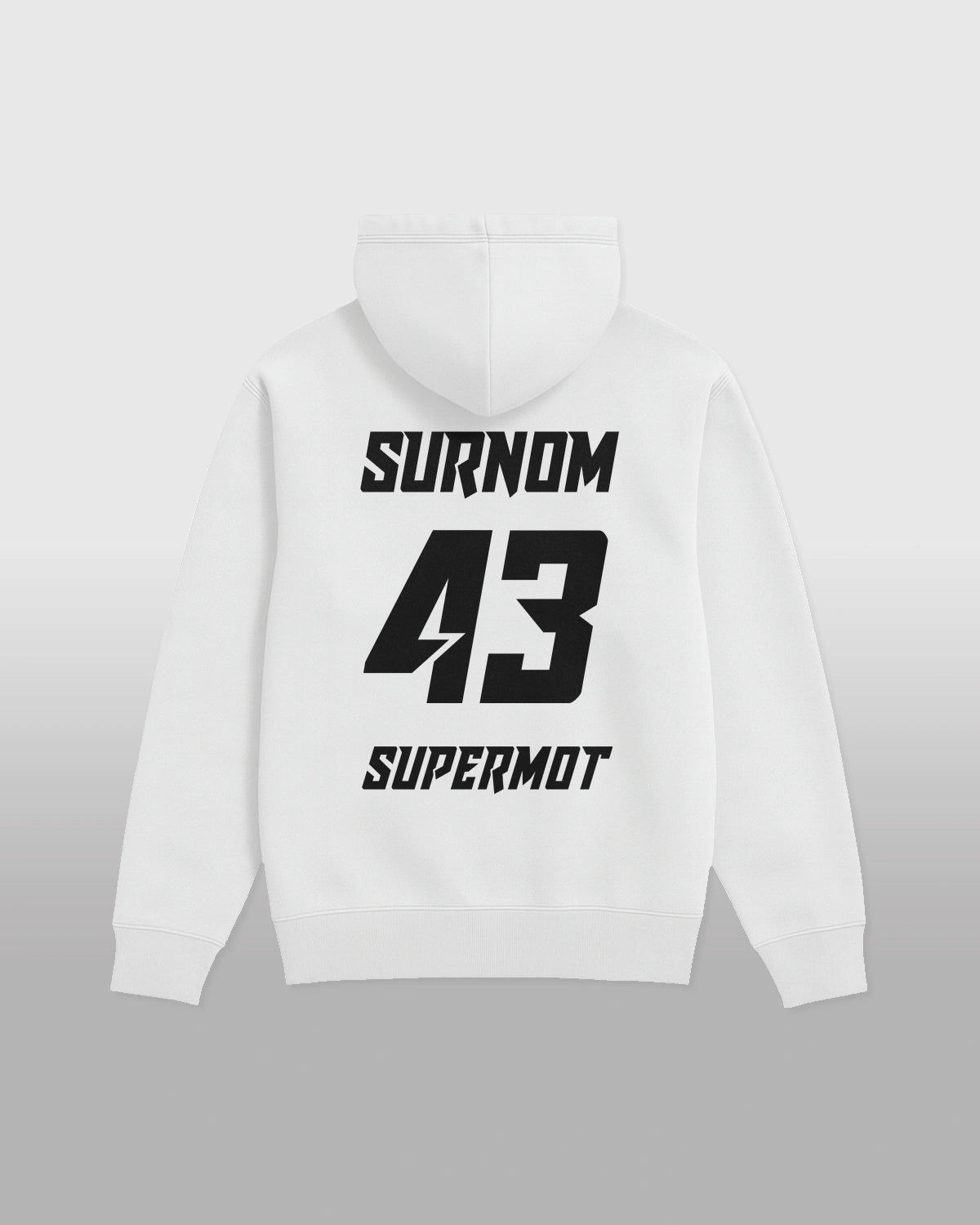 Hoodie Sweat à Capuche PERSONNALISÉ Blanc, photo 1