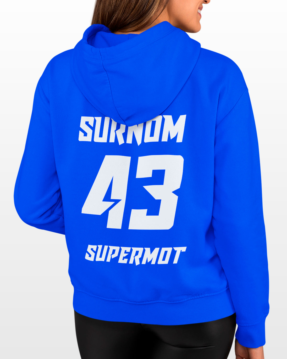 Hoodie Sweat à Capuche PERSONNALISÉ Bleu, photo 3