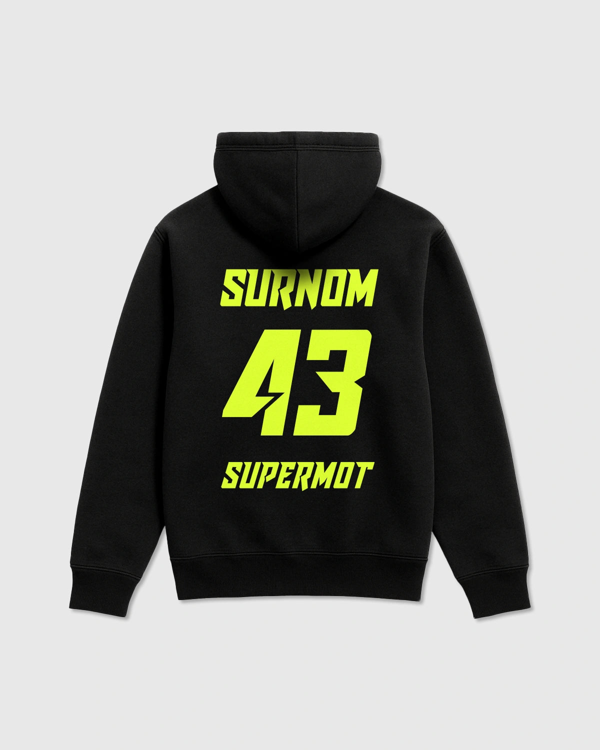 Hoodie Sweat à Capuche PERSONNALISÉ Jaune Fluo, photo 1