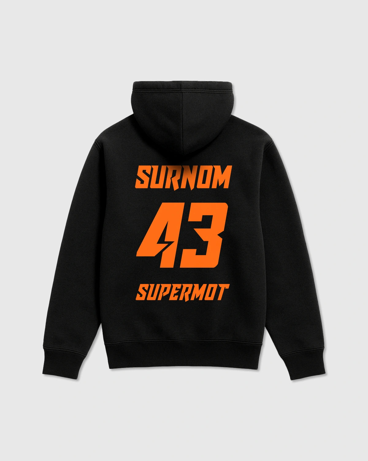 Hoodie Sweat à Capuche PERSONNALISÉ Orange Fluo, photo 1