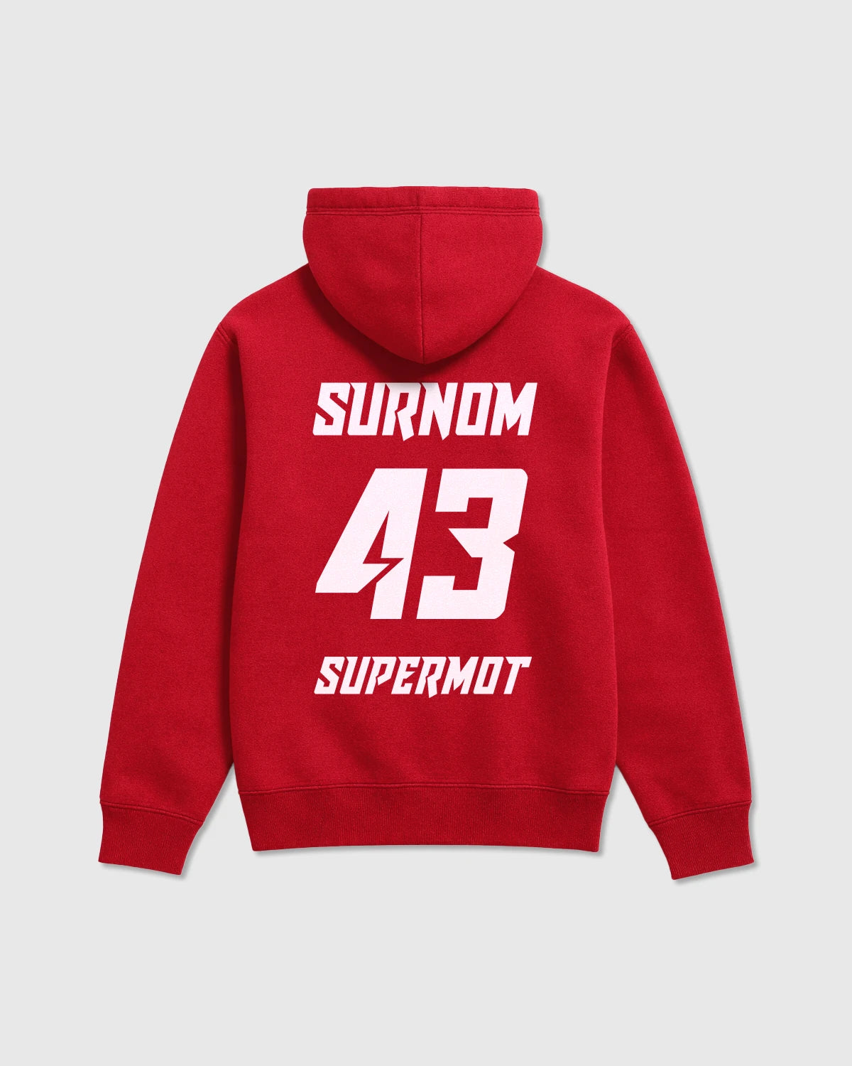 Hoodie Sweat à Capuche PERSONNALISÉ Rouge, photo 1