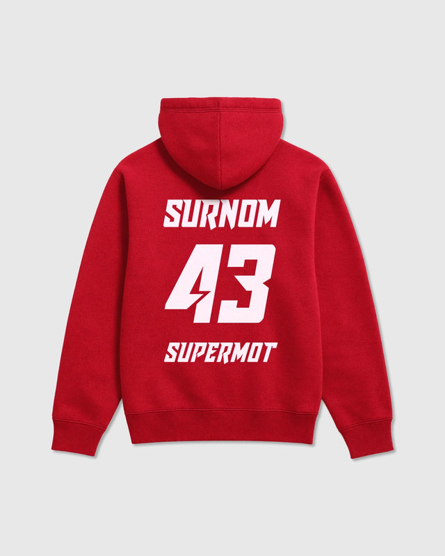 Hoodie Sweat à Capuche PERSONNALISÉ Rouge
