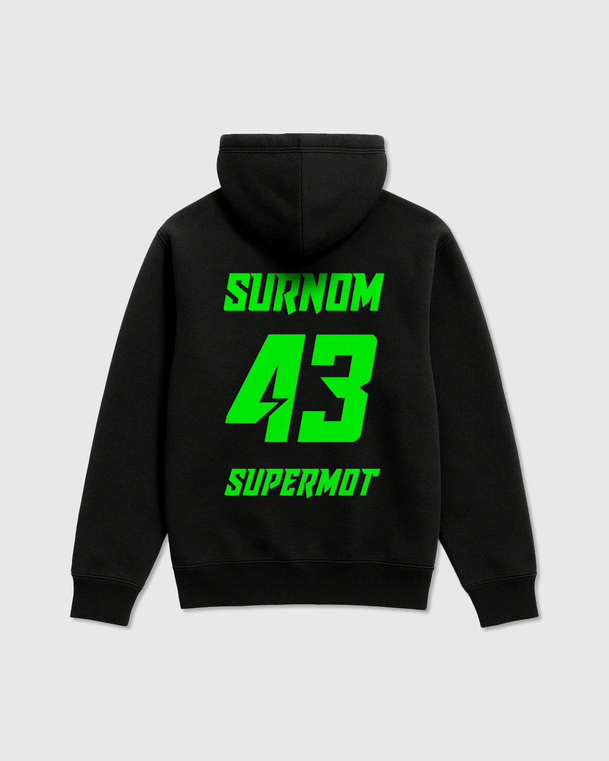 Hoodie Sweat à Capuche PERSONNALISÉ Vert Fluo, photo 1