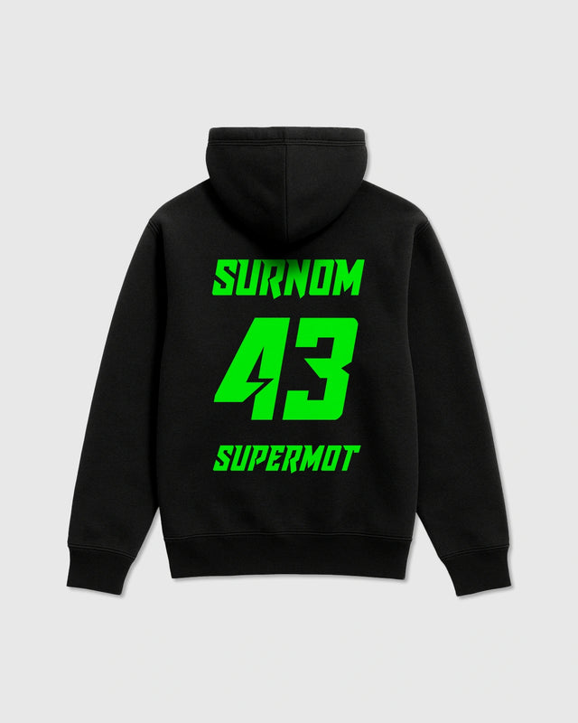 Hoodie Sweat à Capuche PERSONNALISÉ Vert Fluo