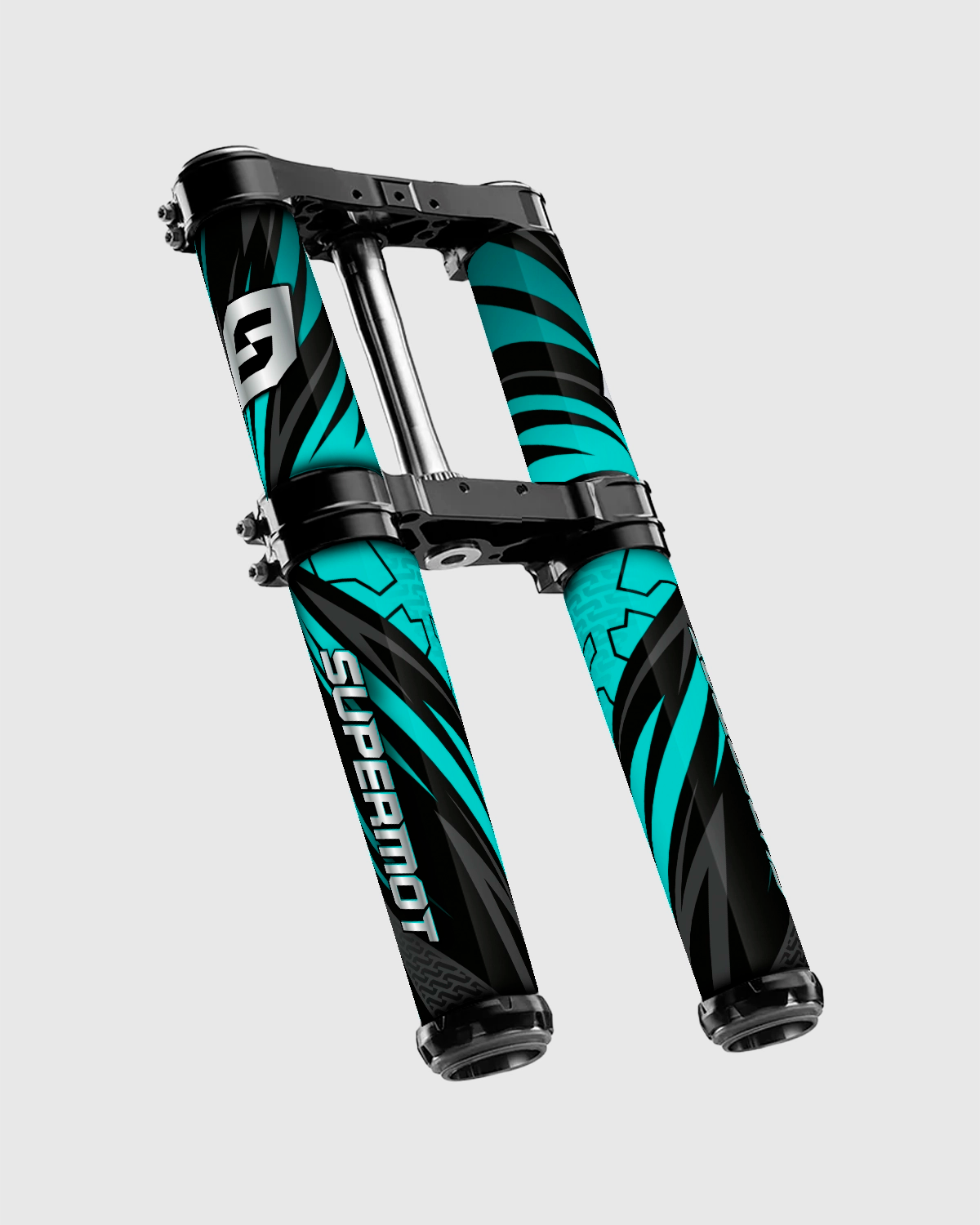 Kit Déco de Fourche Moto - PHANTOM, Turquoise, photo 1