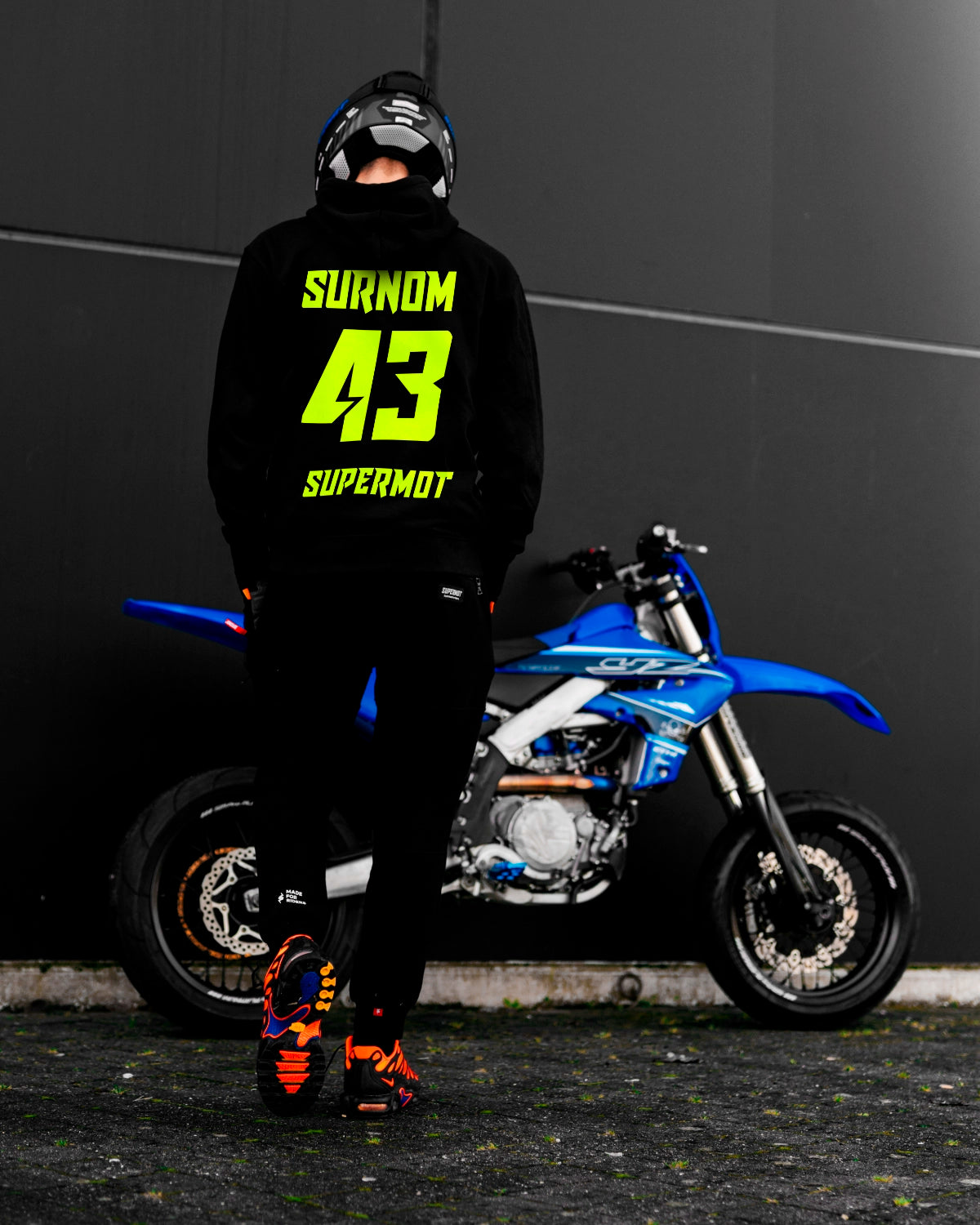 Hoodie Sweat à Capuche PERSONNALISÉ Jaune Fluo, photo 2