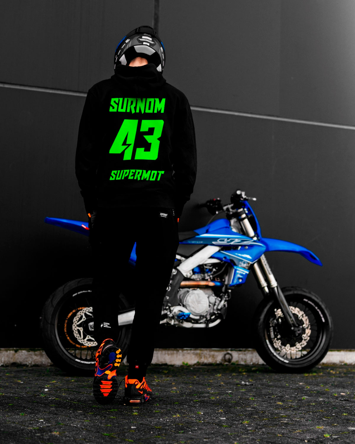 Hoodie Sweat à Capuche PERSONNALISÉ Vert Fluo, photo 2