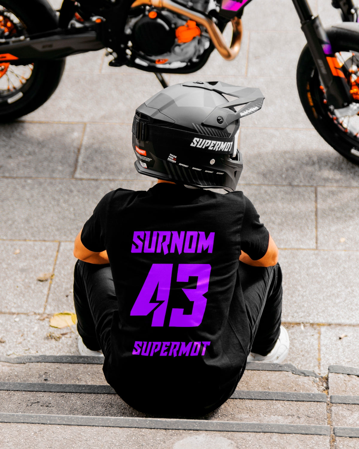T-Shirt PERSONNALISÉ Violet, photo 3