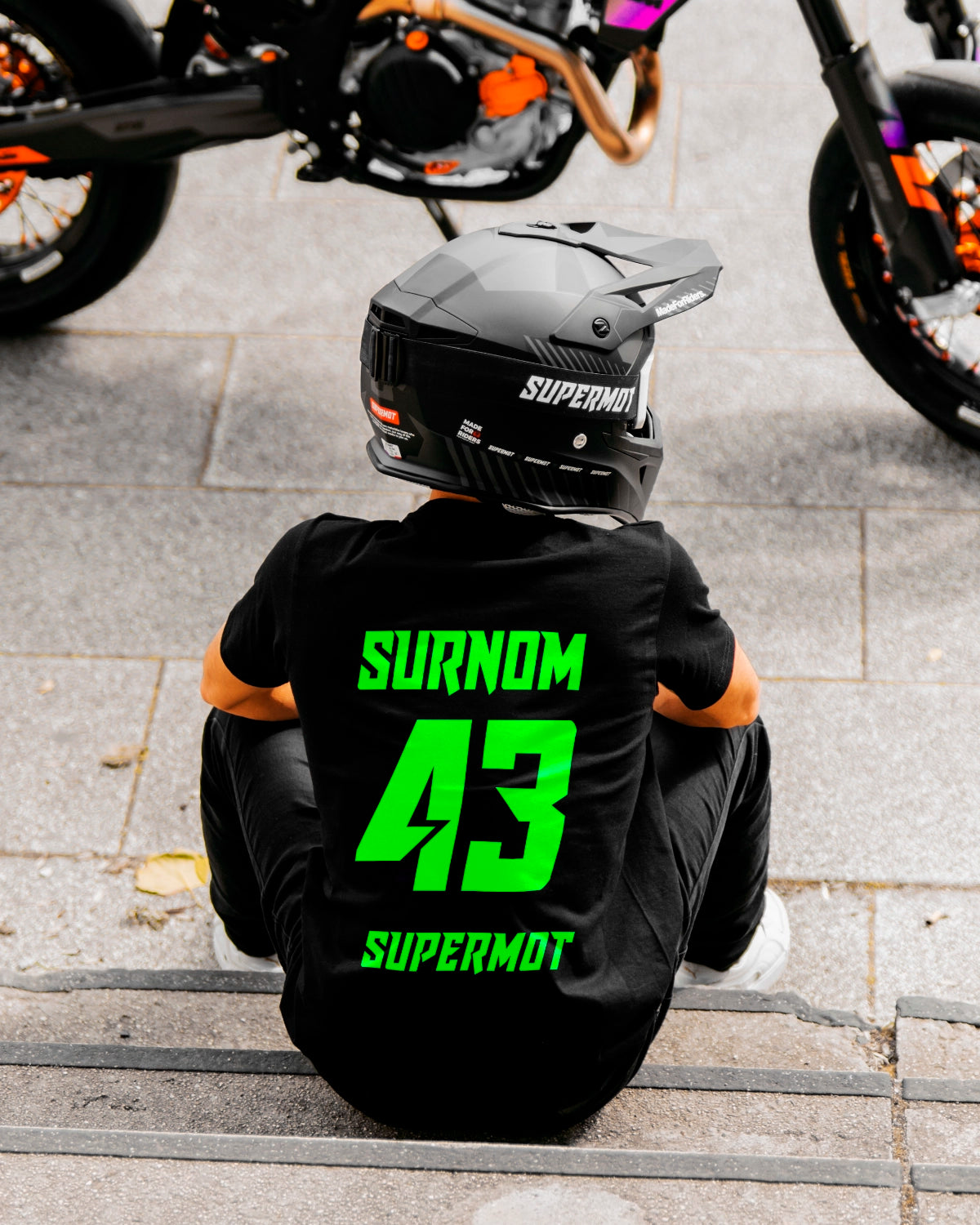 T-Shirt PERSONNALISÉ Vert Fluo, photo 3