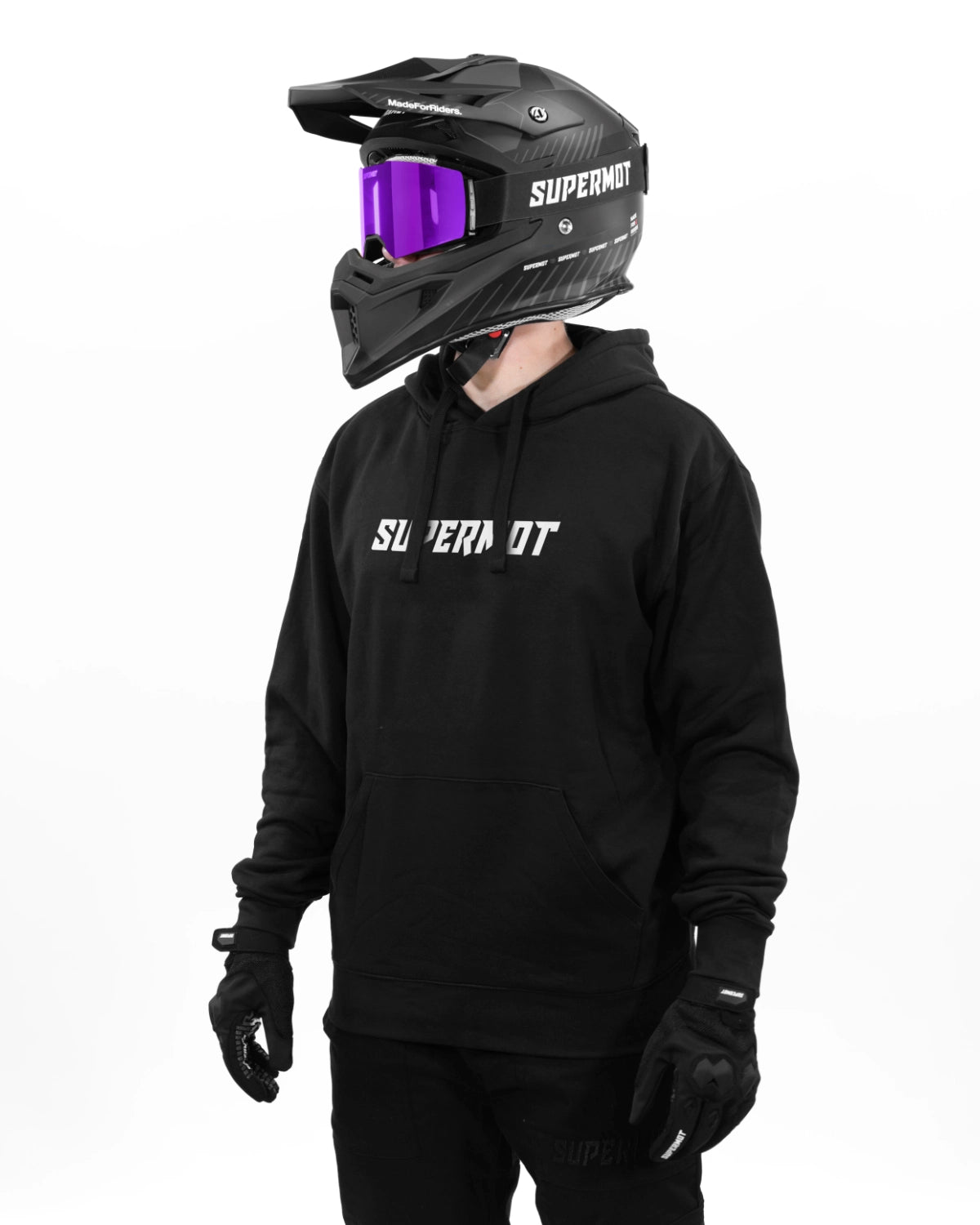 Hoodie Sweat à Capuche SUPERMOT PERSONNALISÉ Noir, photo 5