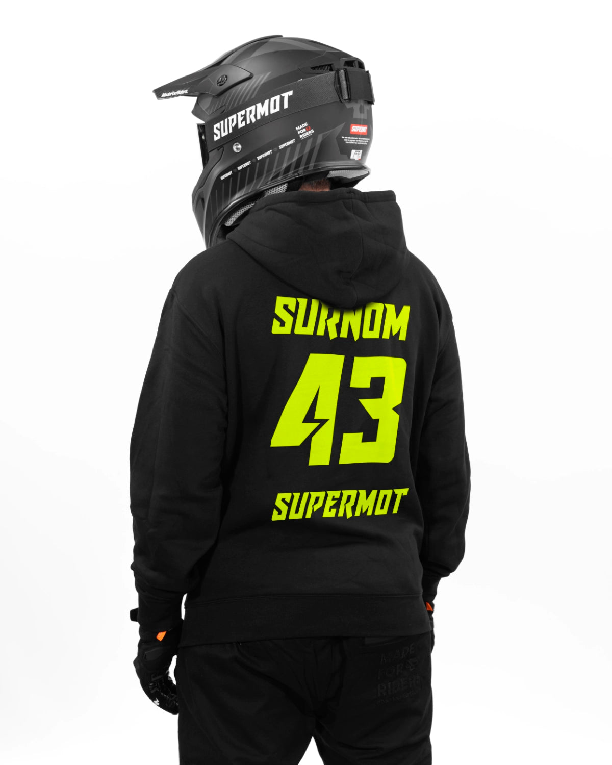 Hoodie Sweat à Capuche PERSONNALISÉ Jaune Fluo, photo 6