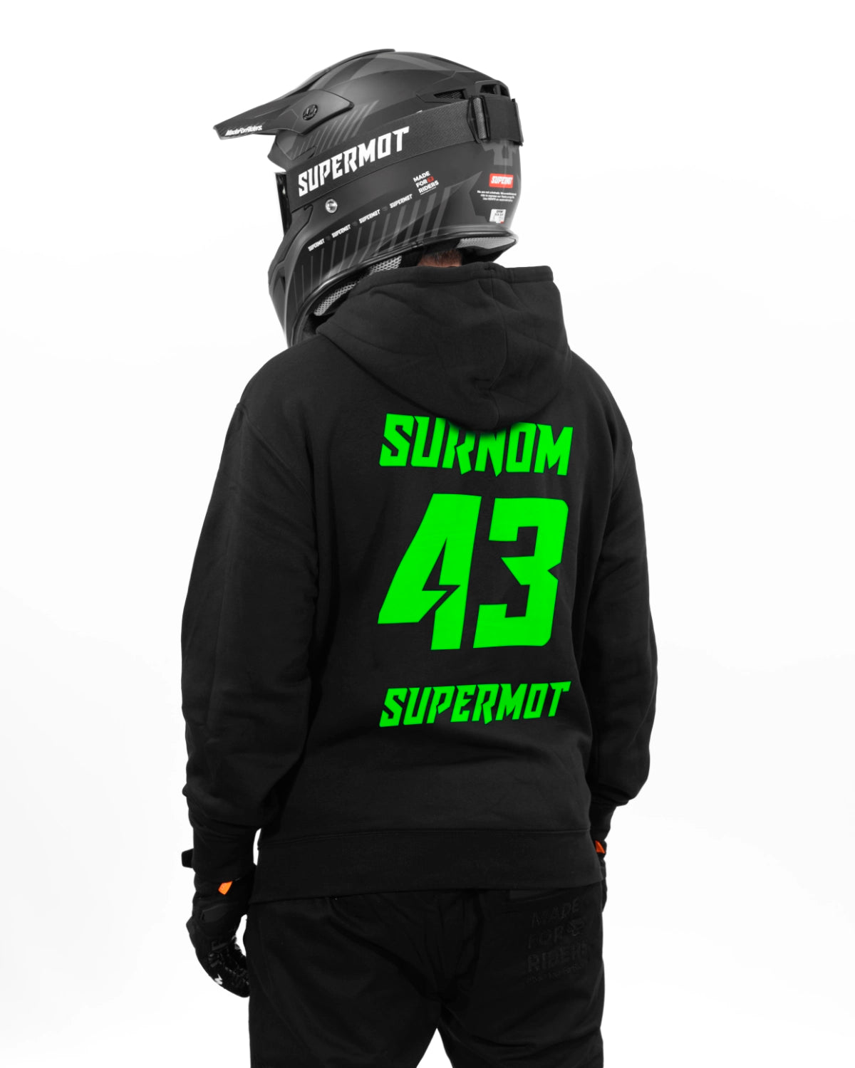 Hoodie Sweat à Capuche PERSONNALISÉ Vert Fluo, photo 5