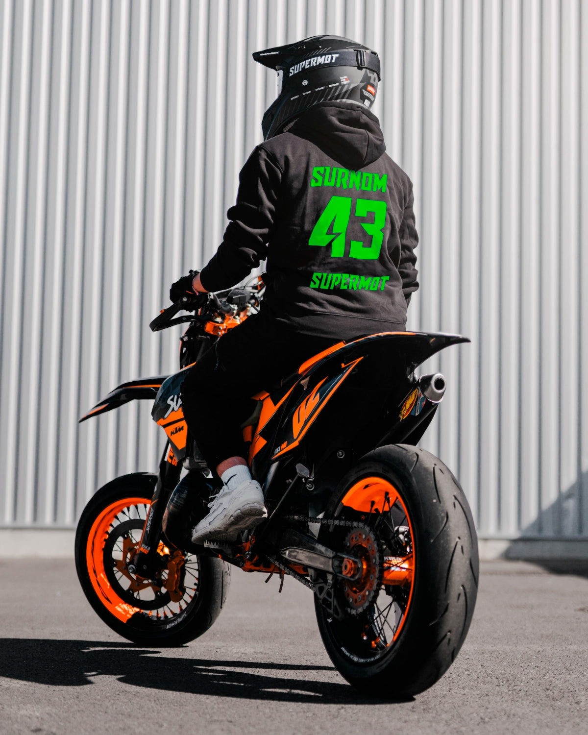 Hoodie Sweat à Capuche PERSONNALISÉ Vert Fluo, photo 6