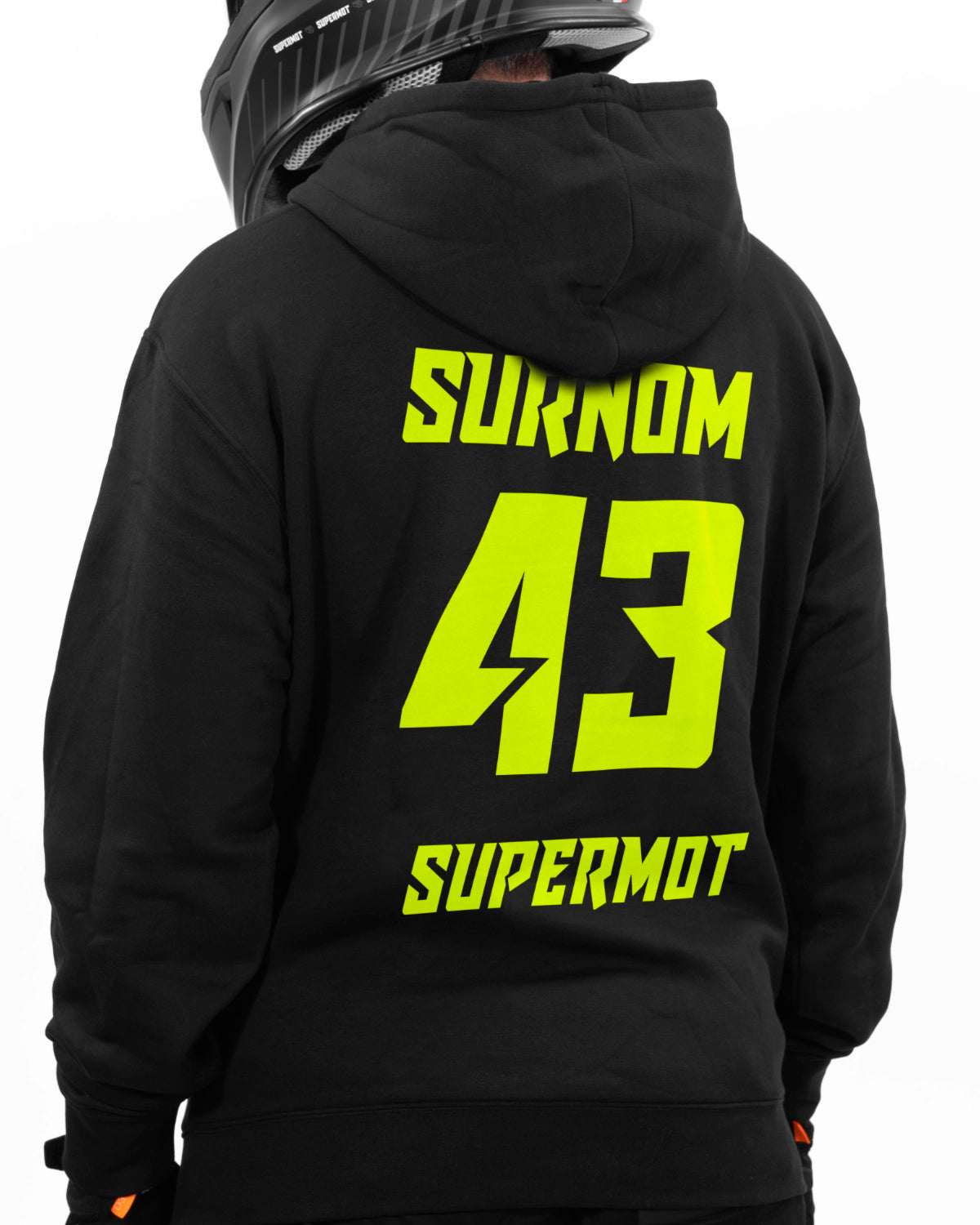 Hoodie Sweat à Capuche PERSONNALISÉ Jaune Fluo, photo 5