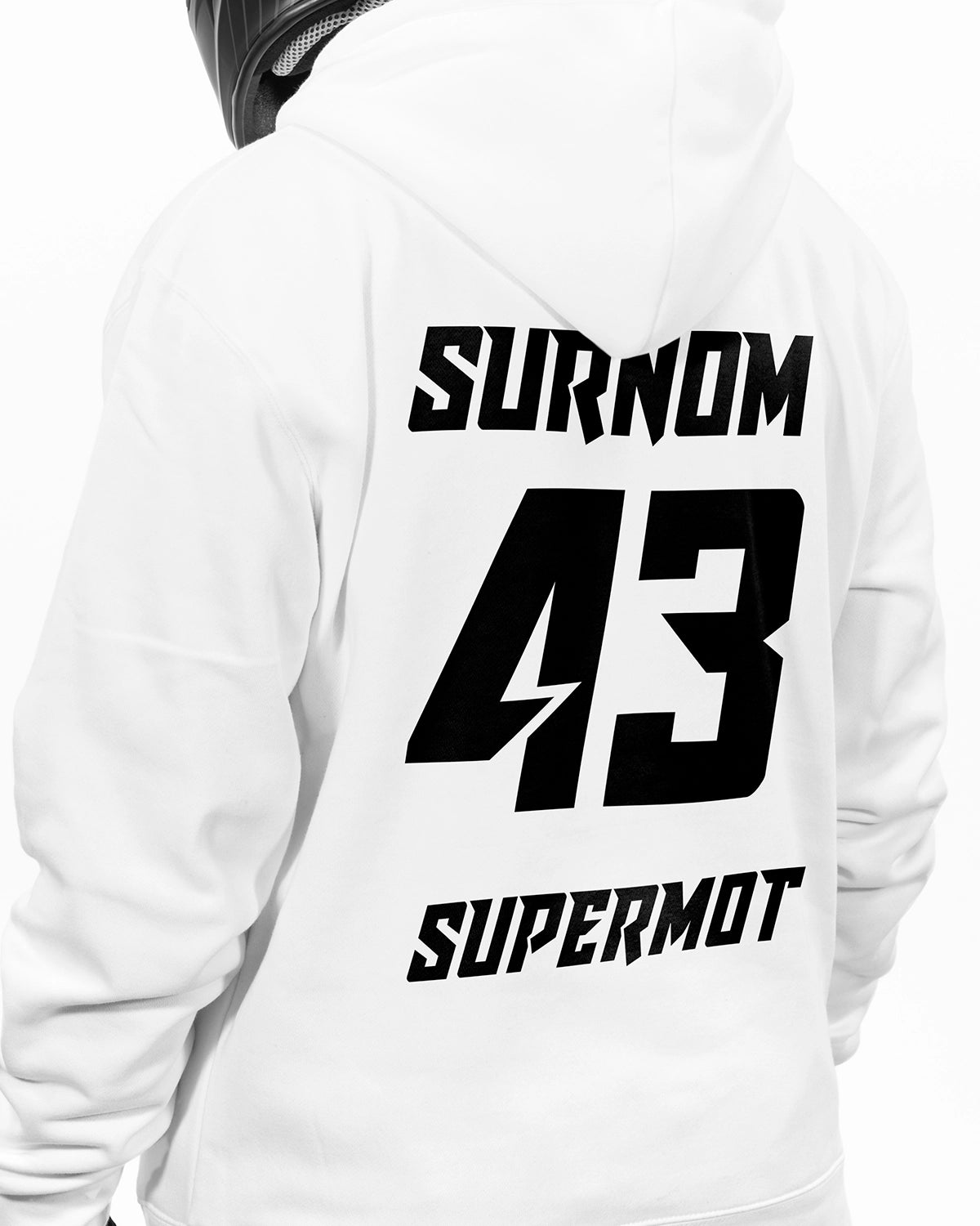Hoodie Sweat à Capuche PERSONNALISÉ Blanc, photo 2