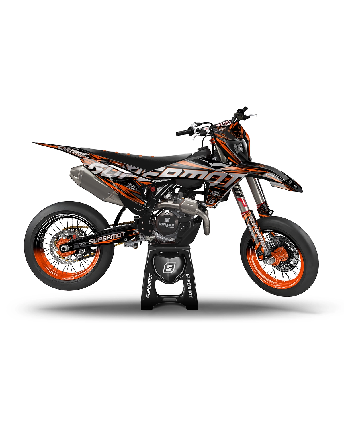Kit Déco Moto Semi-Perso - PHANTOM, Orange, photo 1