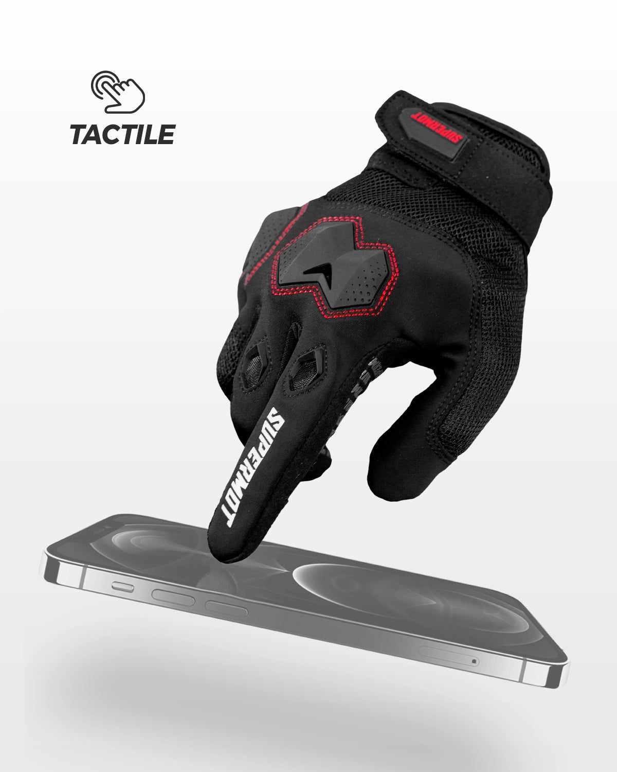Gants PRO SUPERMOT Rouge, photo 4