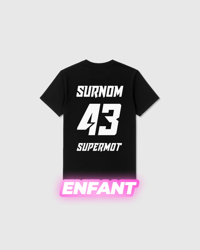 T-Shirt ENFANT SUPERMOT PERSONNALISÉ Noir