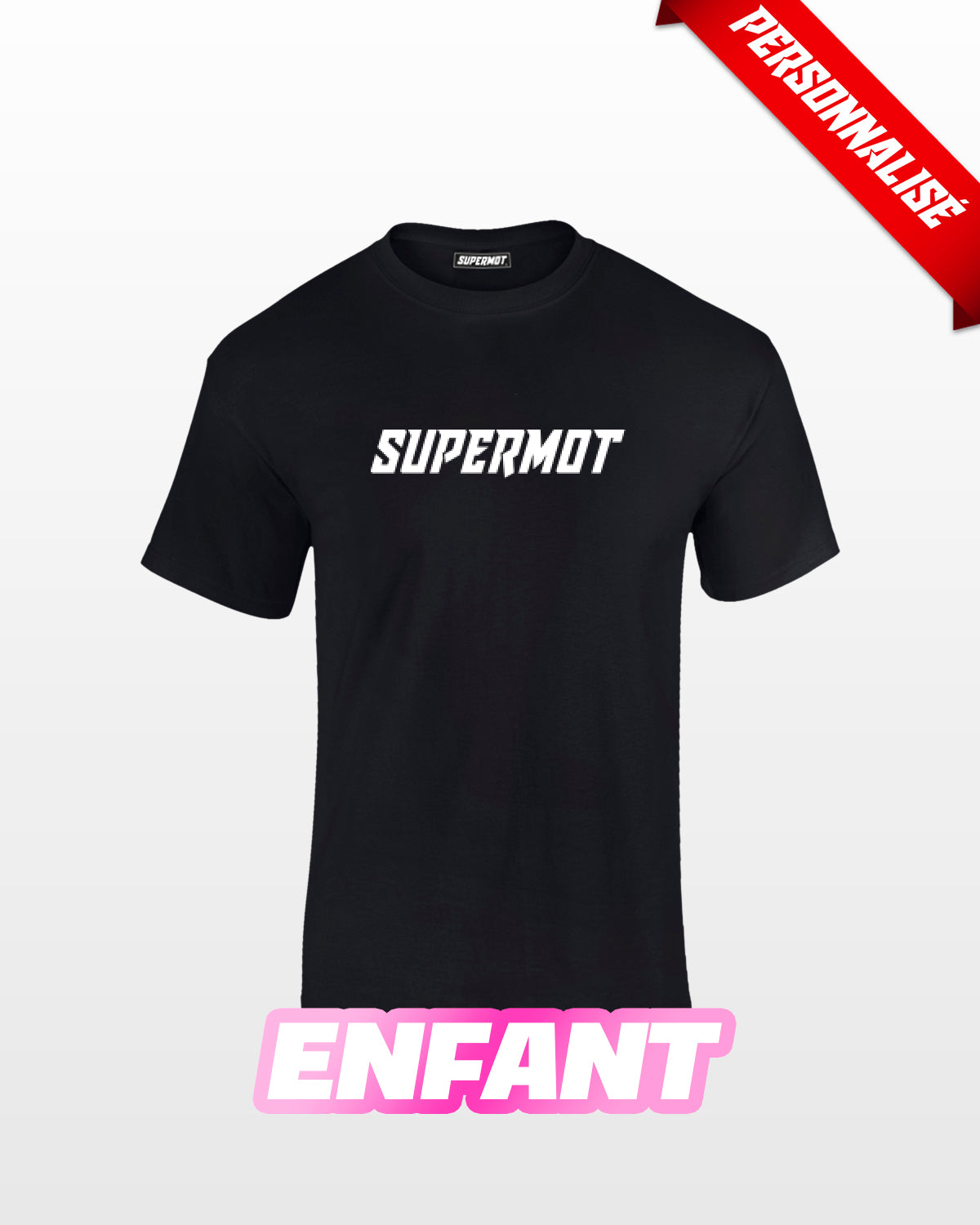T-Shirt ENFANT SUPERMOT PERSONNALISÉ Noir, photo 5