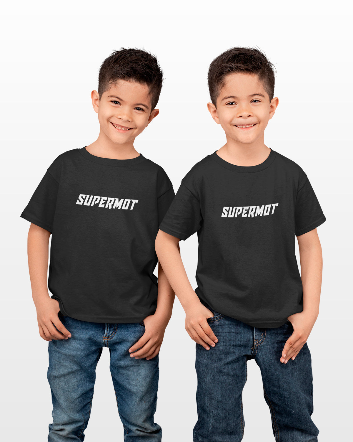T-Shirt ENFANT SUPERMOT PERSONNALISÉ Noir, photo 3