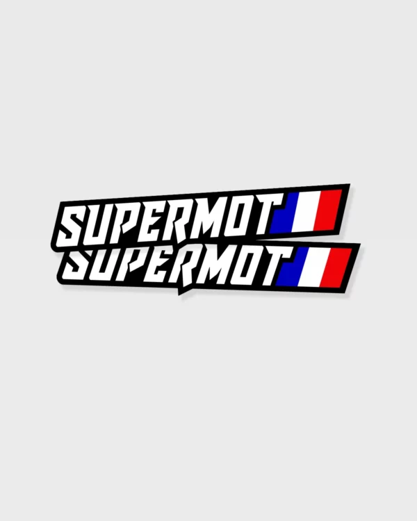 2 stickers supermot origin rouge