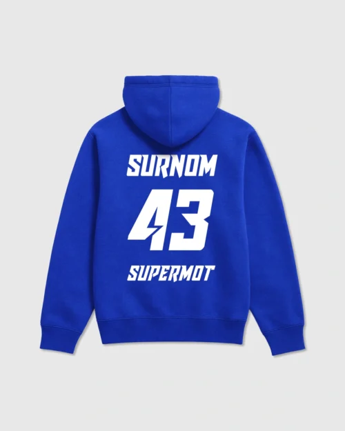 hoodie sweat à capuche personnalisÉ bleu