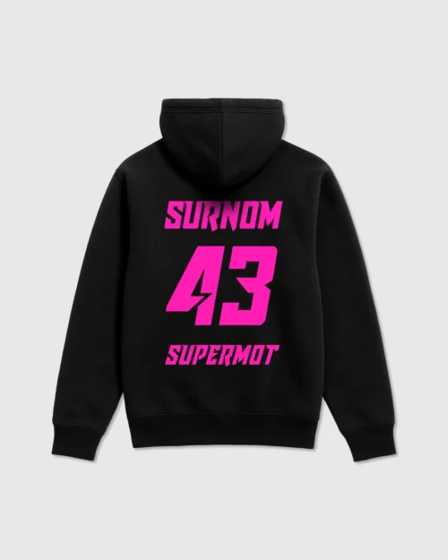 hoodie sweat à capuche personnalisÉ rose fluo