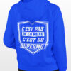 Hoodie Bleu Sweat à Capuche SLOGAN SUPERMOT – Image 5