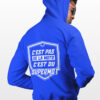 Hoodie Bleu Sweat à Capuche SLOGAN SUPERMOT – Image 3
