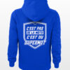 Hoodie Bleu Sweat à Capuche SLOGAN SUPERMOT