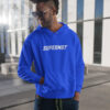 Hoodie Bleu Sweat à Capuche SLOGAN SUPERMOT – Image 4