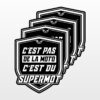 Pack de 4 Stickers SLOGAN SUPERMOT