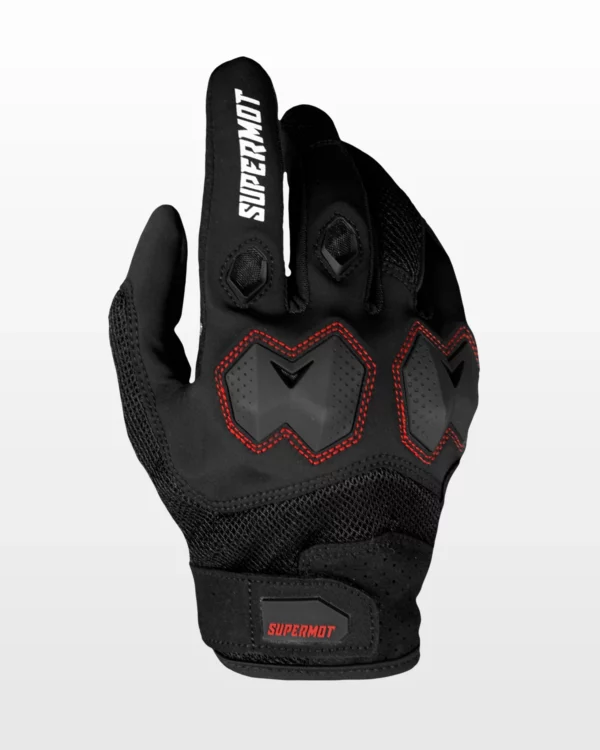 gants pro supermot rouge