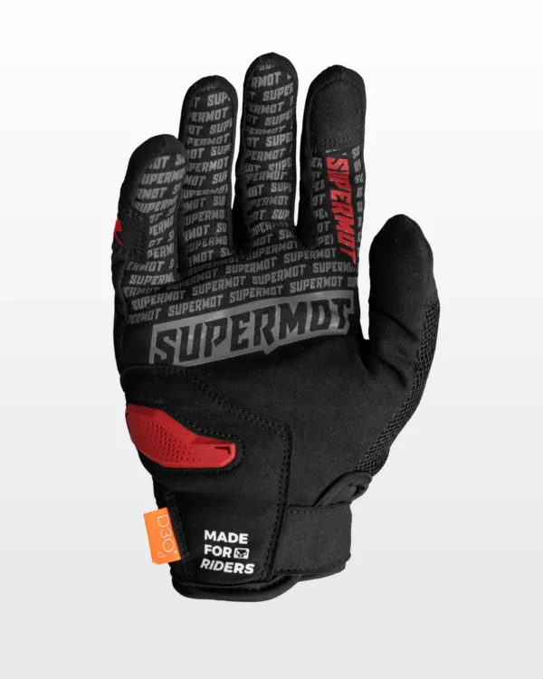 gants pro supermot rouge