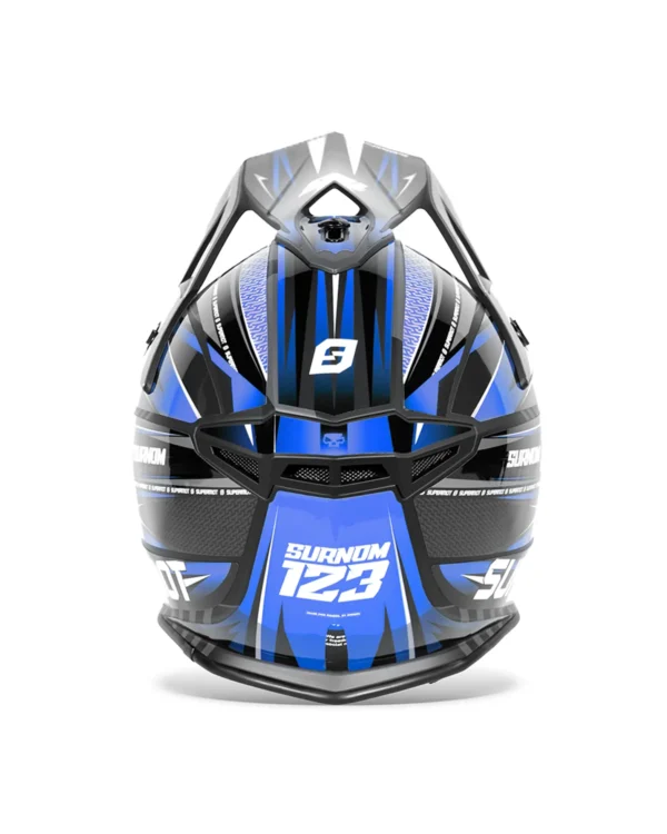kit déco de casque personnalisé bleu