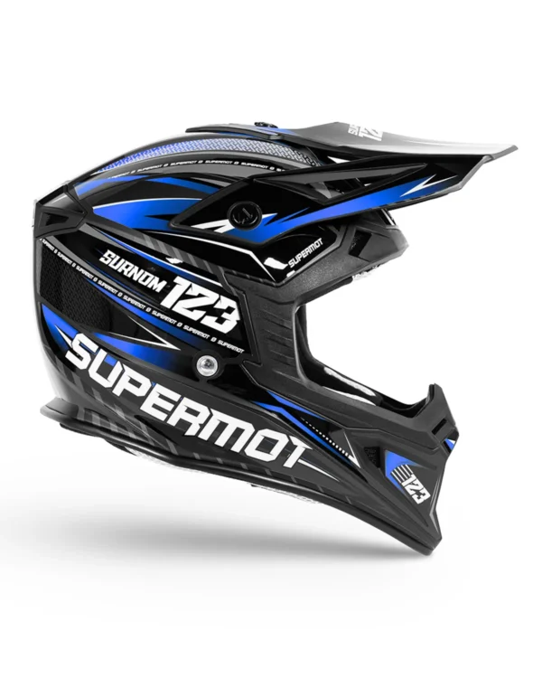 kit déco de casque personnalisé bleu