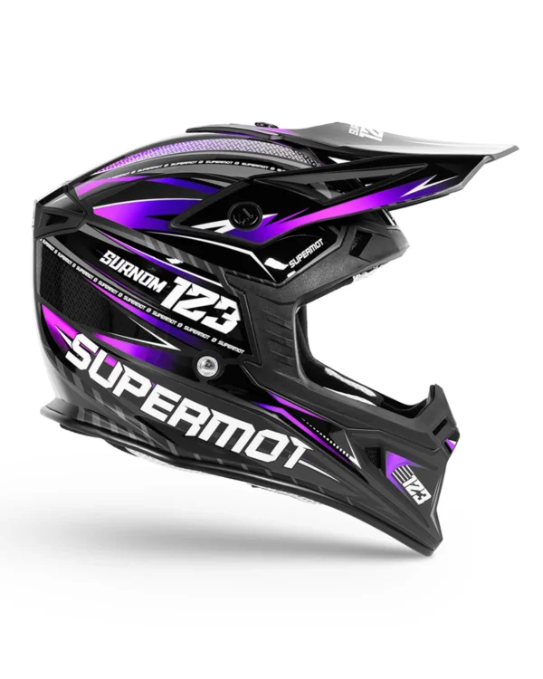 kit déco de casque personnalisé violet cosmique