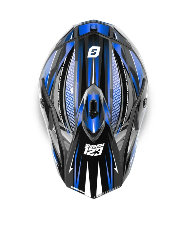 kit déco de casque personnalisé bleu