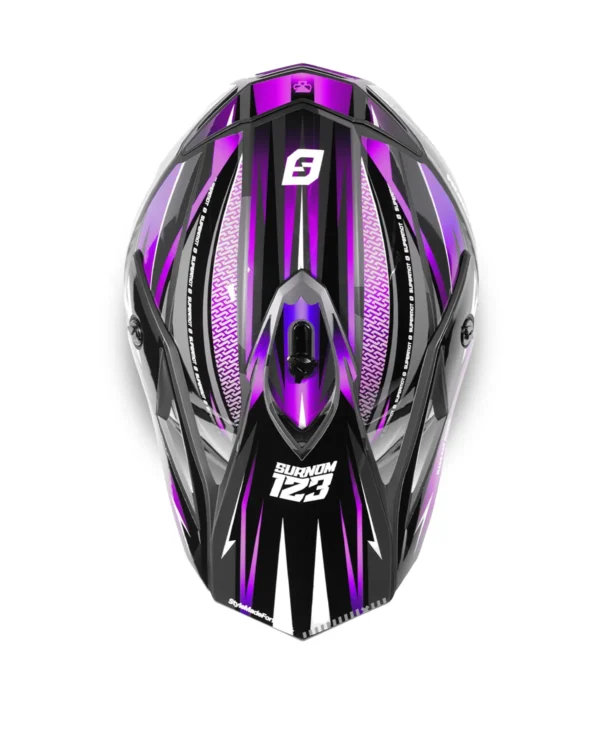 kit déco de casque personnalisé violet cosmique