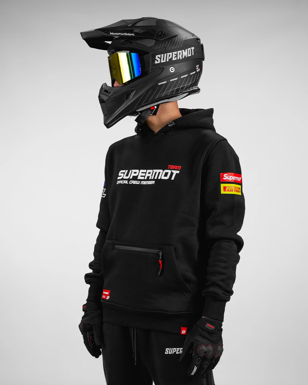 hoodie sweat à capuche team noir