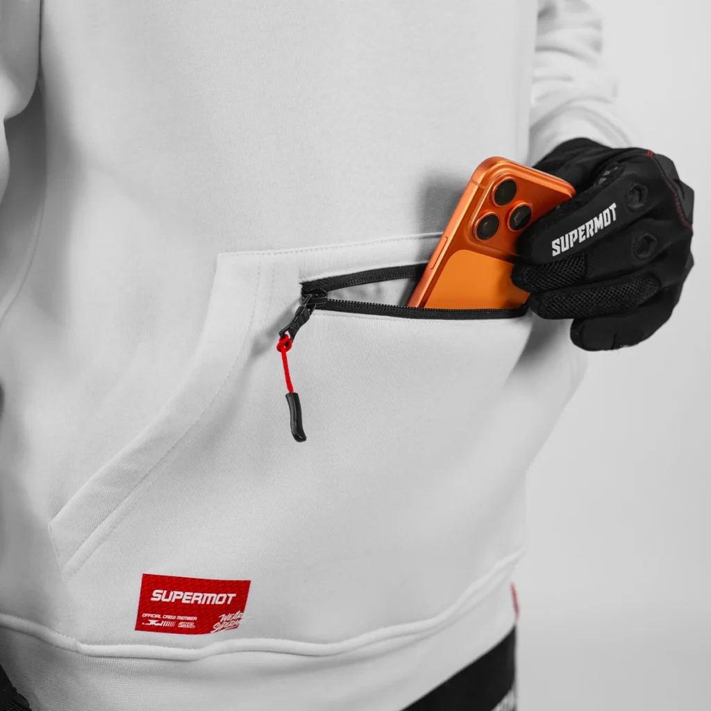 hoodie sweat à capuche team blanc