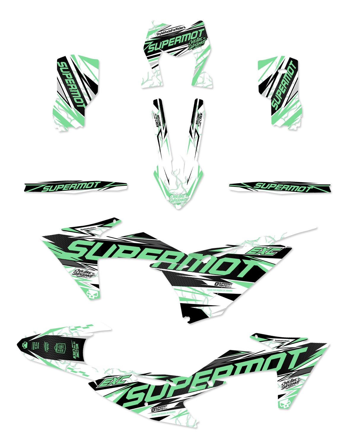 kit déco moto semi perso hulk